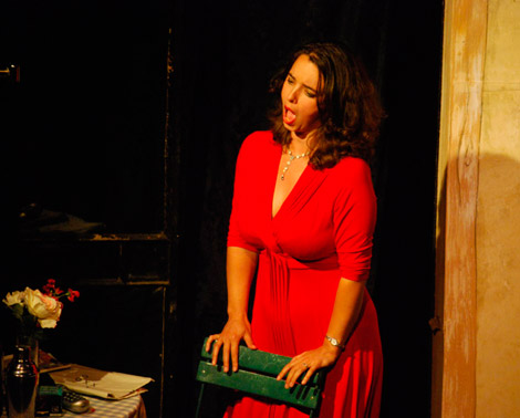 Soprano Ruth Kerr on stage