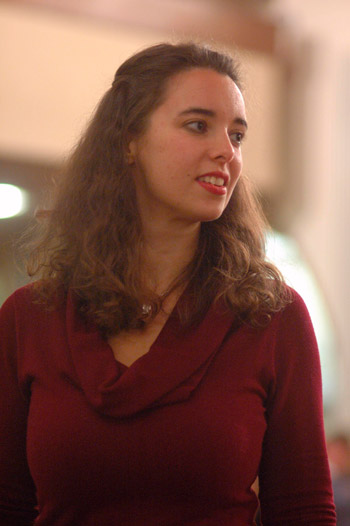 Soprano Ruth Kerr in rehearsals